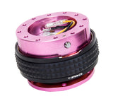 NRG Quick Release Kit - Pyramid Edition - Pink Body / Black Pyramid Ring - SRK-210PK/BK