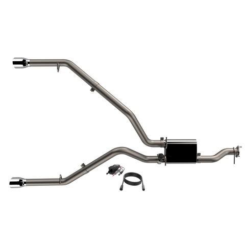 QTP 2019 + Ram 1500 CC/SB 5.7L Screamer 304 SS Cat Back Exhaust Split Rear Exit w/3in Tips - 420019