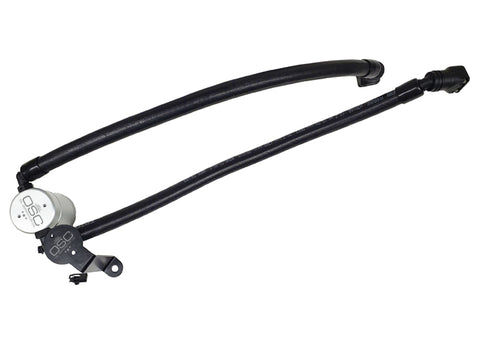 J&L 2020-2023 Ford Explorer 3.0L EcoBoost Oil Separator 3.0 Passenger Side - Clear Anodized - 3052P-C
