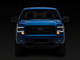 Raxiom 09-14 Ford F-150 Axial Series Projector Headlights w/ LED Light Bar- Blk Housing (Clear Lens) - T566369