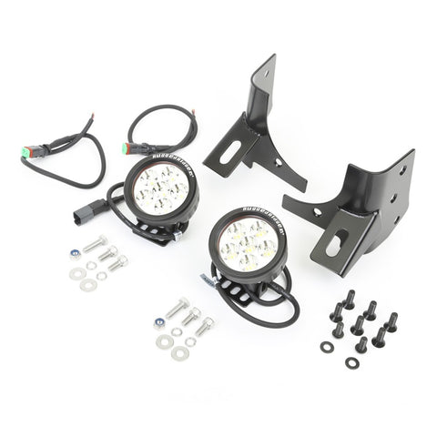 Rugged Ridge 97-06 Jeep Wrangler Round Windshield LED Kit w/ Brackets - 11027.13