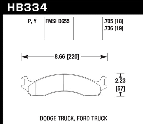 Hawk LTS Street Brake Pads - HB334Y.736