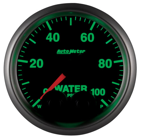 AutoMeter Gauge Water Press 2-1/16in. 100PSI Stepper Motor W/Peak & Warn Elite - 5668