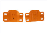 Ford Racing 2021+ Bronco Front Bumper Tow Hooks - Orange (Pair) - M-18954-BO
