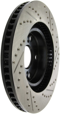 StopTech 07-09 Lexus ES 250/ES 300/ ES330/ES350 SportStop Slotted & Drilled Right Front Rotor - 127.44146R