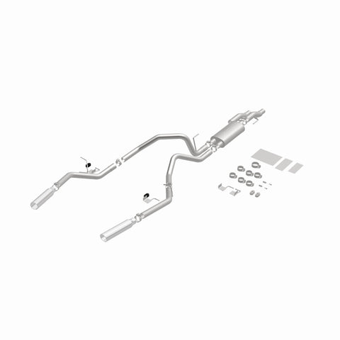MagnaFlow 11 Ford F-150 3.7L/5.0L/6.2L SS Catback Exhaust Dual Split Rear Exit w/ 3.5in SS Tips - 15460