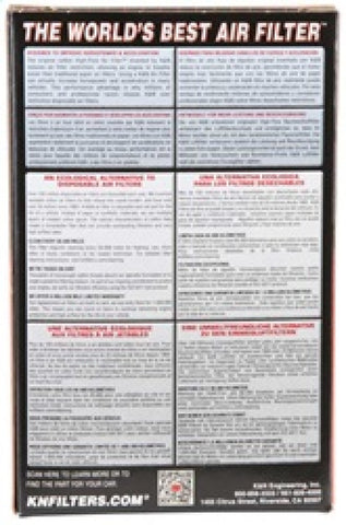 K&N Universal Clamp-On Air Filter 2-7/16in Flange 4-1/2x3-3/4in Base 3x2in Top 6in Height - RC-3680