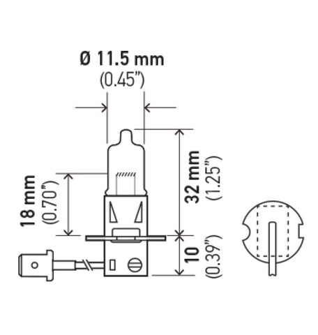 Hella Optilux H3 12V / 100W Xenon White XB Light Bulb - H71070181