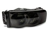 Raxiom 02-05 Dodge RAM 1500 Axial Series OEM Style Rep Headlights- Chrome Housing- Smoked Lens - R118009