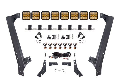Diode Dynamics Jeep JK SS5 Sport CrossLink Windshield - Yellow Combo Lightbar Kit - DD7225