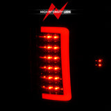 ANZO 2007-2013 GMC Sierra LED Tail Lights w/ Light Bar Black Housing Clear Lens - 311388