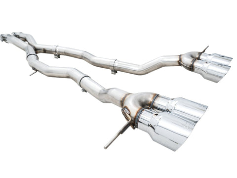 AWE Tuning Track Edition Cat-Back Exhaust for BMW G8X M3/M4 - Chrome Silver Tips - 3020-43482