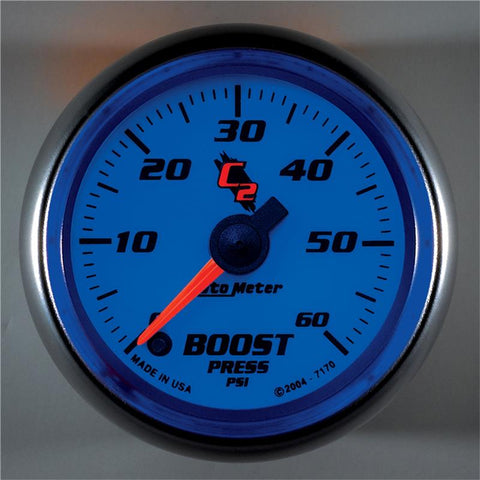 AutoMeter Gauge Boost 2-1/16in. 60PSI Digital Stepper Motor C2 - 7170