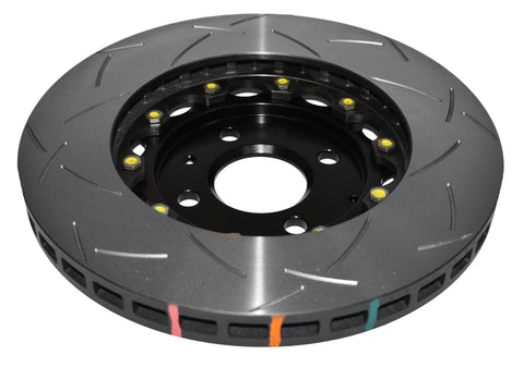 DBA 2012 Lotus Exige Front Slotted 5000 Series 2 Piece Rotor Assembled w/ Black Hat - 52358BLKS