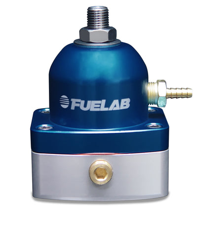 Fuelab 515 Carb Adjustable FPR 4-12 PSI (2) -6AN In (1) -6AN Return - Blue - 51504-3