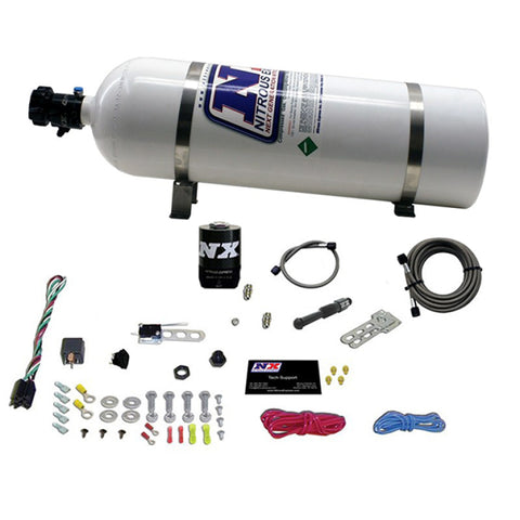 Nitrous Express Dry EFI Single Nozzle Nitrous Kit (35-150HP) w/15lb Bottle - 21000-15