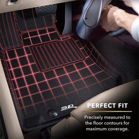 3D MAXpider 2006-2014 Honda Ridgeline Kagu 1st Row Floormat - Black - L1HD03911509