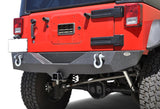 DV8 Offroad 07-18 Jeep Wrangler JK Steel Mid Length Rear Bumper - RBSTTB-04