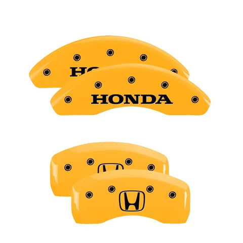 MGP 2 Caliper Covers Engraved Front I-Vtec Yellow Finish Black Characters 2009 Honda Civic - 20143FIVTYL