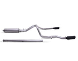 Gibson 19-22 GMC Sierra 1500 5.3L 3/2.5in Cat-Back Dual Split Exhaust System Stainless - Black Elite - 65699B