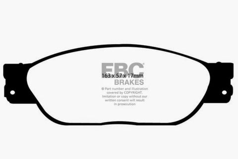 EBC 01-05 Ford Thunderbird 3.9 Greenstuff Front Brake Pads - DP21220