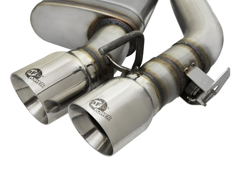 aFe MACHForce XP 3in 304 SS Axle-Back Dual Exhaust (NPP) w/ Polished Tips 16-17 Camro SS V8-6.2L - 49-34068-P