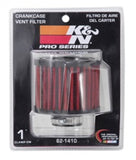K&N 1 inch ID 3 inch OD 2.375 inch H Rubber Base Crankcase Vent Filter - 62-1410