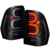ANZO 2002-2009 Chevrolet Trailblazer LED Tail Lights w/ Light Bar Black Housing Smoke Lens - 311372