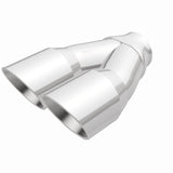 MagnaFlow Double Wall 3in Dual Round Polished Tip 2.25in Inlet - 35226