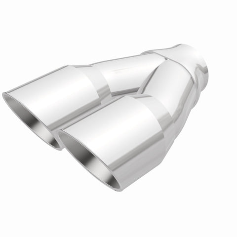 MagnaFlow Double Wall 3in Dual Round Polished Tip 2.25in Inlet - 35226