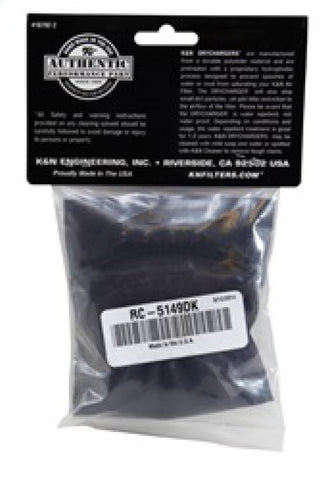 K&N Drycharger Air Filter Wrap Black 5.375in Diameter / 6.5in Height - RC-5149DK