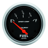 AutoMeter Gauge Fuel Level 2-5/8in. 0 Ohm(e) to 90 Ohm(f) Elec Sport-Comp - 3514