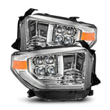 AlphaRex 14-21 Toyota Tundra NOVA LED Proj HL Chrome w/Actv Light & Seq. Sig + Switchback DRL - 880831