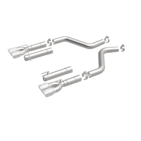 MagnaFlow Axle-Back, SS, 3in, Quad Split Rear 3.5 Tips 2015 Dodge Challenger incl SRT Hellcat - 19206
