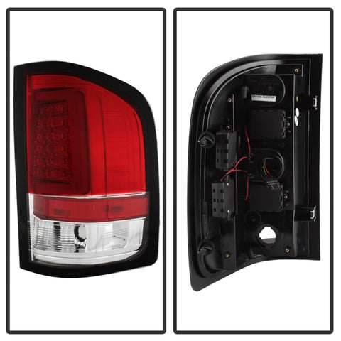 Spyder 07-13 Silverado (Will Not Work w/2010 921 Bulb) V3 Tail Lights Rd/Clr ALT-YD-CS07V3-LBLED-RC - 5084101