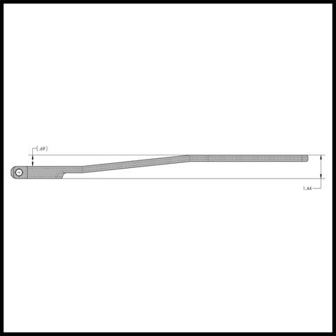RockJock Antirock Forged Chromoly Sway Bar Arms (18in Long x 25 Spline .69in Offset) - RJ-282200-101