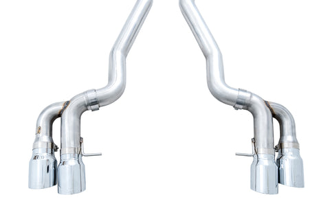 AWE Tuning 18-19 BMW M5 (F90) 4.4T AWD Cat-Back Exhaust - Track Edition (Chrome Silver Tips) - 3020-42070