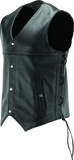 River Road Old Skool Leather Vest Black - Large - 094433