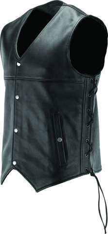 River Road Old Skool Leather Vest Black - Large - 094433