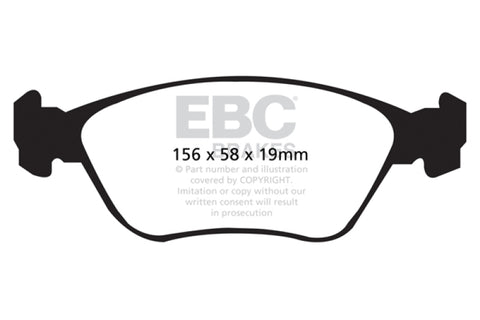 EBC 98-05 Volvo C70 2.3 Turbo T5 (16in Wheels) Ultimax2 Front Brake Pads - UD783