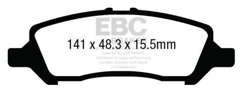 EBC 12+ Dodge Dart 1.4 Turbo Redstuff Rear Brake Pads - DP33009C