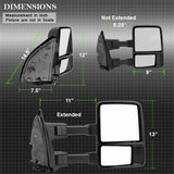 xTune Ford Superduty 99-14 Manual Extendable Manual Adjust Mirror Amber- Right MIR-FDSD08S-MA-AM-R - 9933134