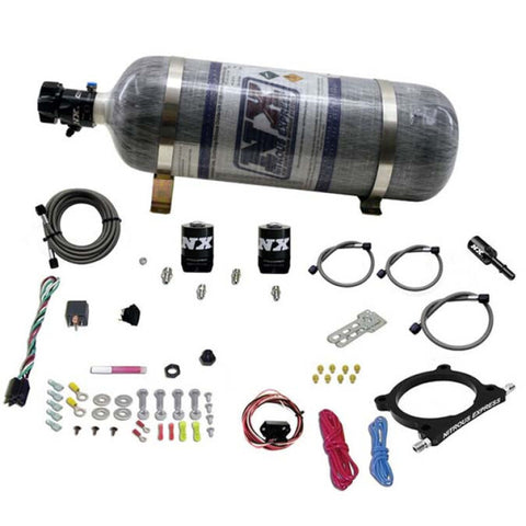 Nitrous Express 11-15 Ford Mustang GT 5.0L High Output Nitrous Plate Kit (50-250HP) w/12lb Bottle - 20951-12