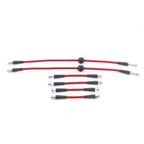 Power Stop 93-98 Volkswagen Golf Front & Rear SS Braided Brake Hose Kit - BH00108
