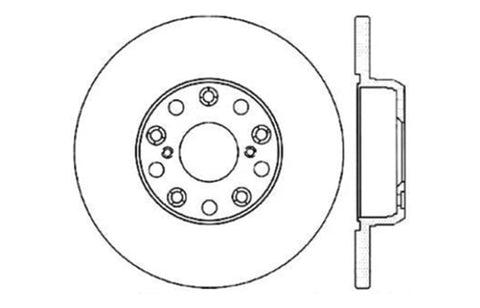 StopTech 00-05 Lexus IS300 / 02-09 Lexus SC430 / 98-05 GS300/GS350/GS400/GS430/GS450H SportStop Slo - 127.44090R