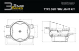 Diode Dynamics SS3 Type CGX LED Fog Light Kit Sport - White SAE Fog - DD6738