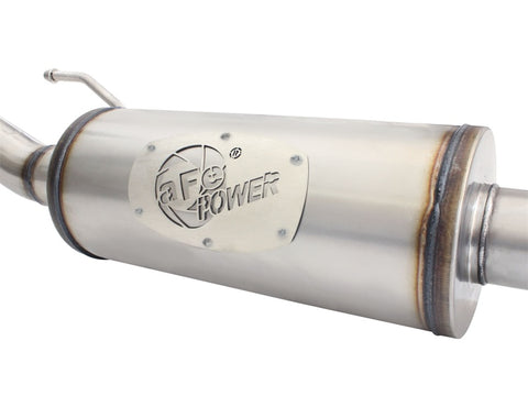 aFe MACHForce XP 2-1/2in SS-409 Cat-Back Exhausts w/ 18in Muffler 07-17 Jeep Wrangler V6-3.6L - 49-48057