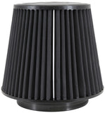 K&N Universal Rubber Filter-Round Tapered 6in Flange ID x 9in Base OD x 6.625in Top OD x 7.5in H - RU-5177HBK