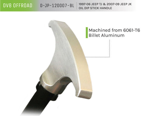 DV8 Offroad 1997-09Jeep TJ/JK Oil Dip Stick Handle - D-JP-120007-BL