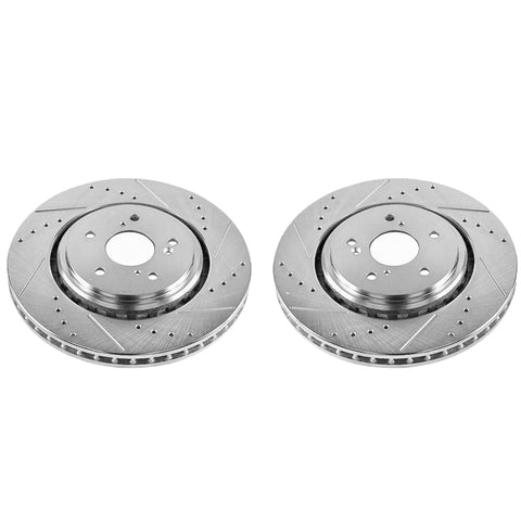 Power Stop 14-16 Acura MDX Front Evolution Drilled & Slotted Rotors - Pair - JBR1589XPR